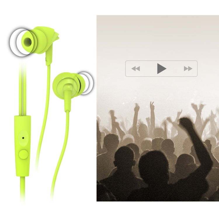 ROCK Y1 1.2M High Quality Stereo HiFi Tone Wire Control Earphone In-ear Headphone with Mic & 3.5mm Earphone Port