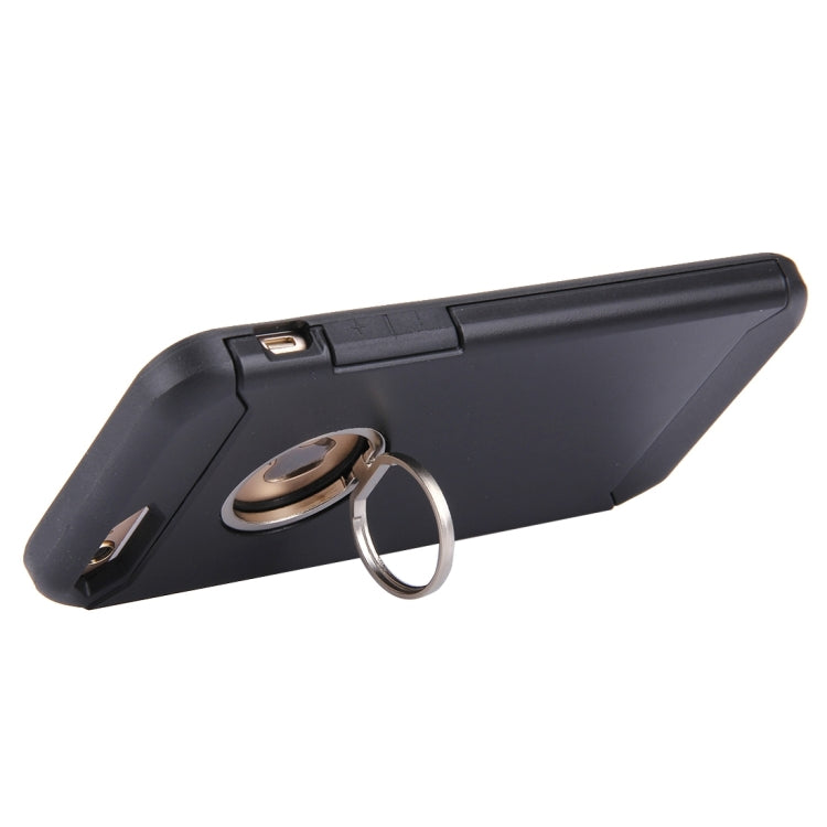 For iPhone 6 & 6s Anti-Drop Shockproof Dual Layer TPU + PC Protective Case with Hidden Ring Holder