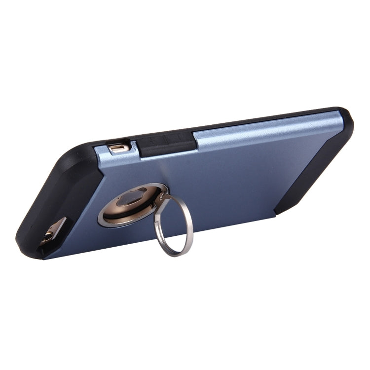 For iPhone 6 & 6s Anti-Drop Shockproof Dual Layer TPU + PC Protective Case with Hidden Ring Holder