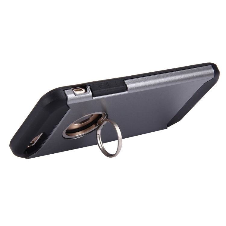 For iPhone 6 & 6s Anti-Drop Shockproof Dual Layer TPU + PC Protective Case with Hidden Ring Holder