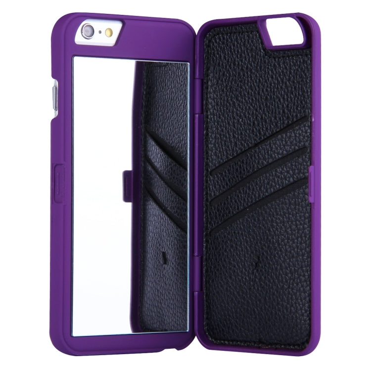 For iPhone 6 & 6s Back Cover Style Mirror Hard Case with Card Slot