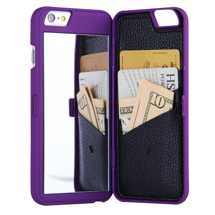 For iPhone 6 & 6s Back Cover Style Mirror Hard Case with Card Slot