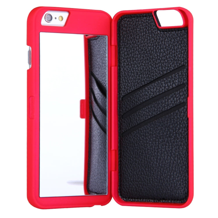 For iPhone 6 & 6s Back Cover Style Mirror Hard Case with Card Slot