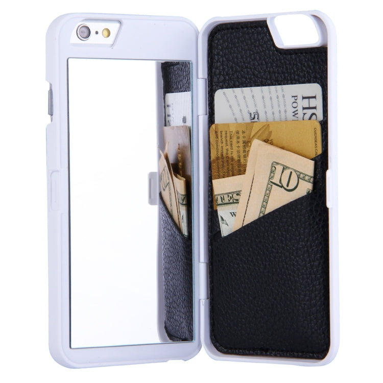For iPhone 6 & 6s Back Cover Style Mirror Hard Case with Card Slot