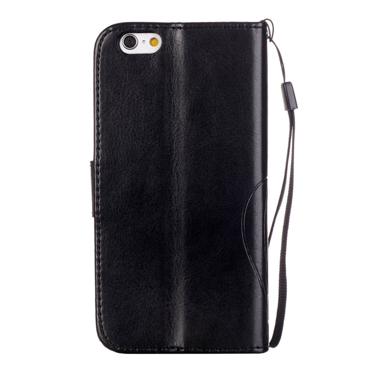 For iPhone 6 & 6s Heart Diamond Encrusted Flowers Embossing Horizontal Flip Leather Case with Holder & Card Slots & Wallet & Lanyard