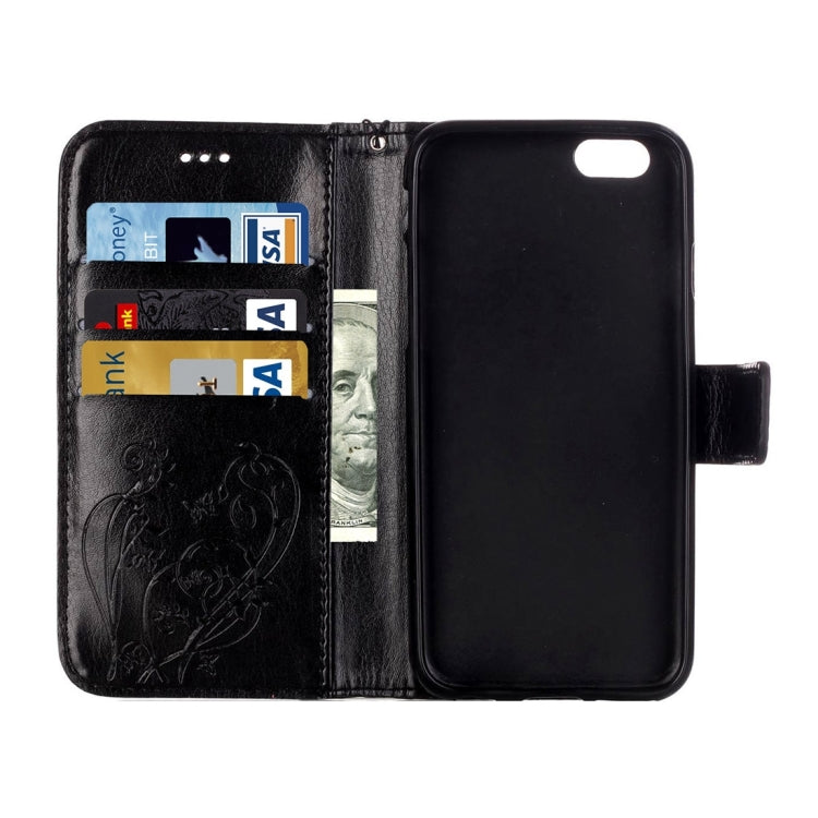 For iPhone 6 & 6s Heart Diamond Encrusted Flowers Embossing Horizontal Flip Leather Case with Holder & Card Slots & Wallet & Lanyard