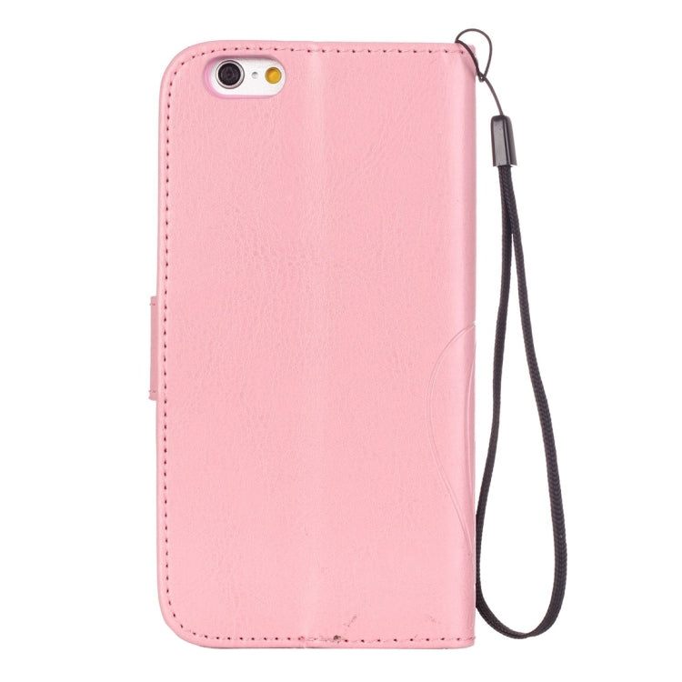 For iPhone 6 & 6s Heart Diamond Encrusted Flowers Embossing Horizontal Flip Leather Case with Holder & Card Slots & Wallet & Lanyard