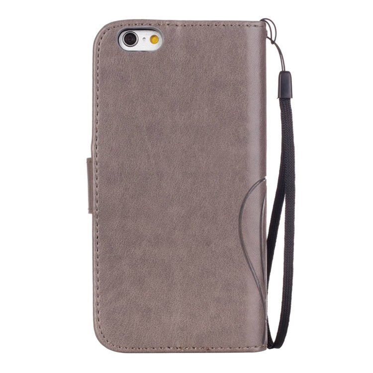 For iPhone 6 & 6s Heart Diamond Encrusted Flowers Embossing Horizontal Flip Leather Case with Holder & Card Slots & Wallet & Lanyard