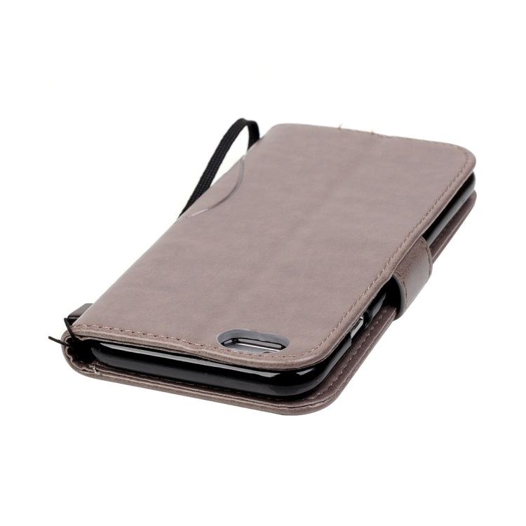 For iPhone 6 & 6s Heart Diamond Encrusted Flowers Embossing Horizontal Flip Leather Case with Holder & Card Slots & Wallet & Lanyard