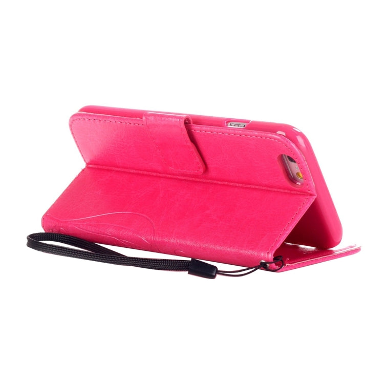 For iPhone 6 & 6s Heart Diamond Encrusted Flowers Embossing Horizontal Flip Leather Case with Holder & Card Slots & Wallet & Lanyard