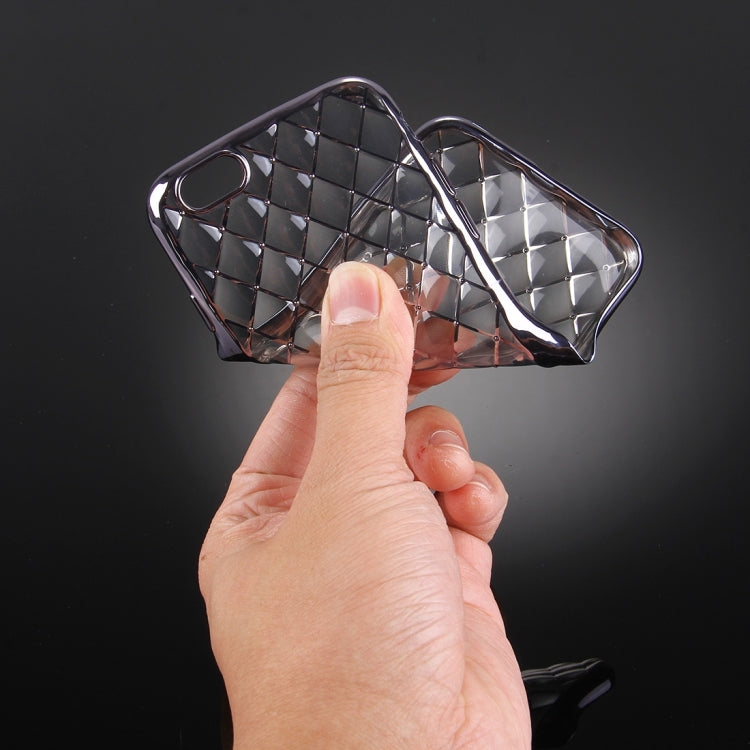 For iPhone 6 & 6s Argyles Texture Electroplating Soft TPU Protective Cover Case