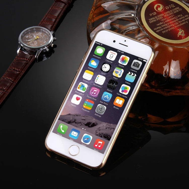 For iPhone 6 & 6s Argyles Texture Electroplating Soft TPU Protective Cover Case