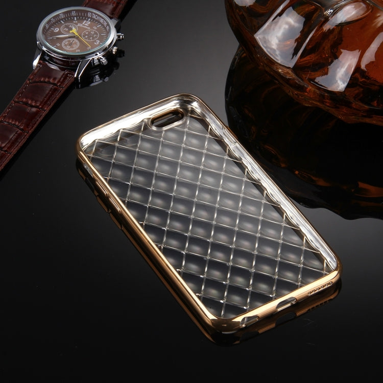 For iPhone 6 & 6s Argyles Texture Electroplating Soft TPU Protective Cover Case