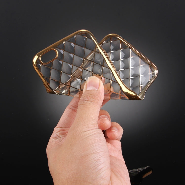 For iPhone 6 & 6s Argyles Texture Electroplating Soft TPU Protective Cover Case