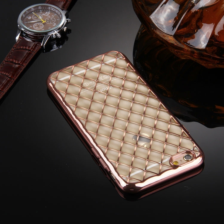 For iPhone 6 & 6s Argyles Texture Electroplating Soft TPU Protective Cover Case
