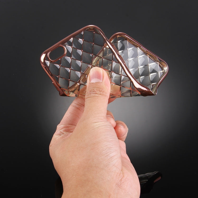 For iPhone 6 & 6s Argyles Texture Electroplating Soft TPU Protective Cover Case