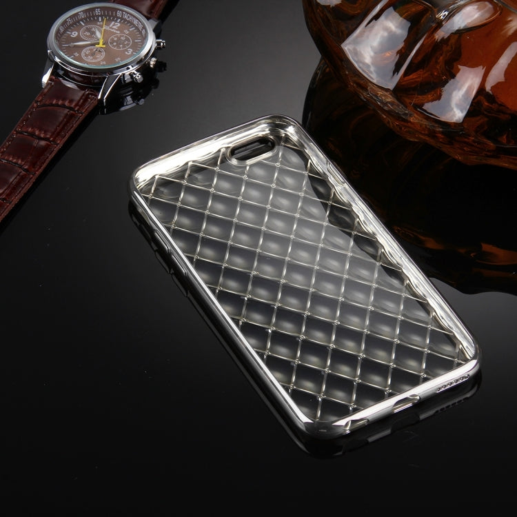 For iPhone 6 & 6s Argyles Texture Electroplating Soft TPU Protective Cover Case