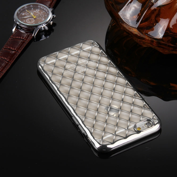 For iPhone 6 & 6s Argyles Texture Electroplating Soft TPU Protective Cover Case