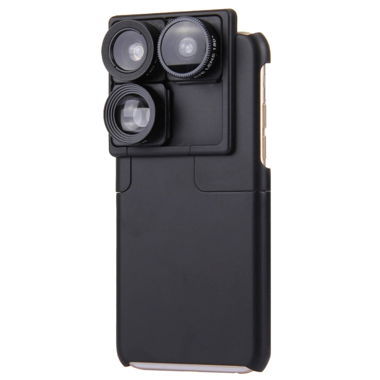 PICKOGEN 4 in 1 0.65X Wide Angle & 180 Degree CD HAWK EYE LENS & 2X iZiZ Telephoto Lens & Phone Case Camera Lens Phone Case for iphone 6 / 6s