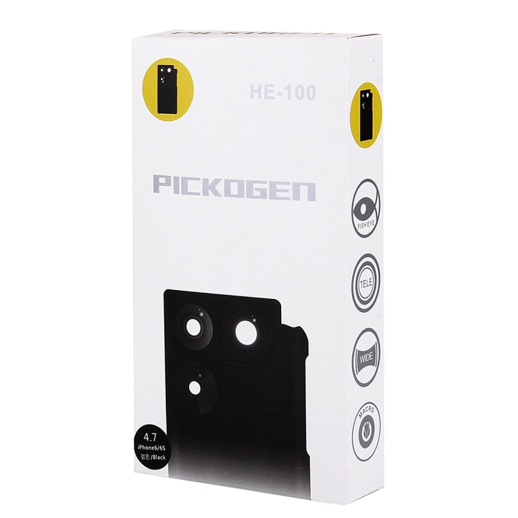 PICKOGEN 4 in 1 0.65X Wide Angle & 180 Degree CD HAWK EYE LENS & 2X iZiZ Telephoto Lens & Phone Case Camera Lens Phone Case for iphone 6 / 6s