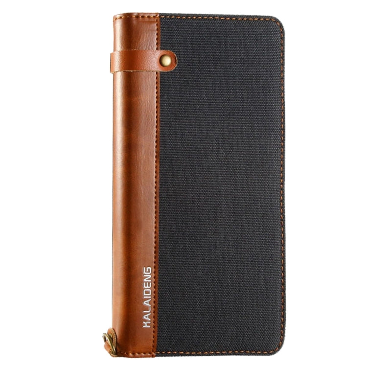 KALAIDENG FUNWEAR X Series for iPhone 6 & 6s Linen Leather + TPU Horizontal Flip Leather Case with Card Slots & Holder & Lanyard(Black)