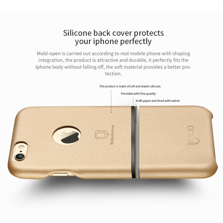 Lenuo for iPhone 6 & 6s Litchi Texture PU + PC Paste Skin Protective Case