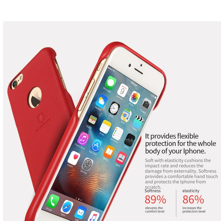 Lenuo for iPhone 6 & 6s Litchi Texture PU + PC Paste Skin Protective Case