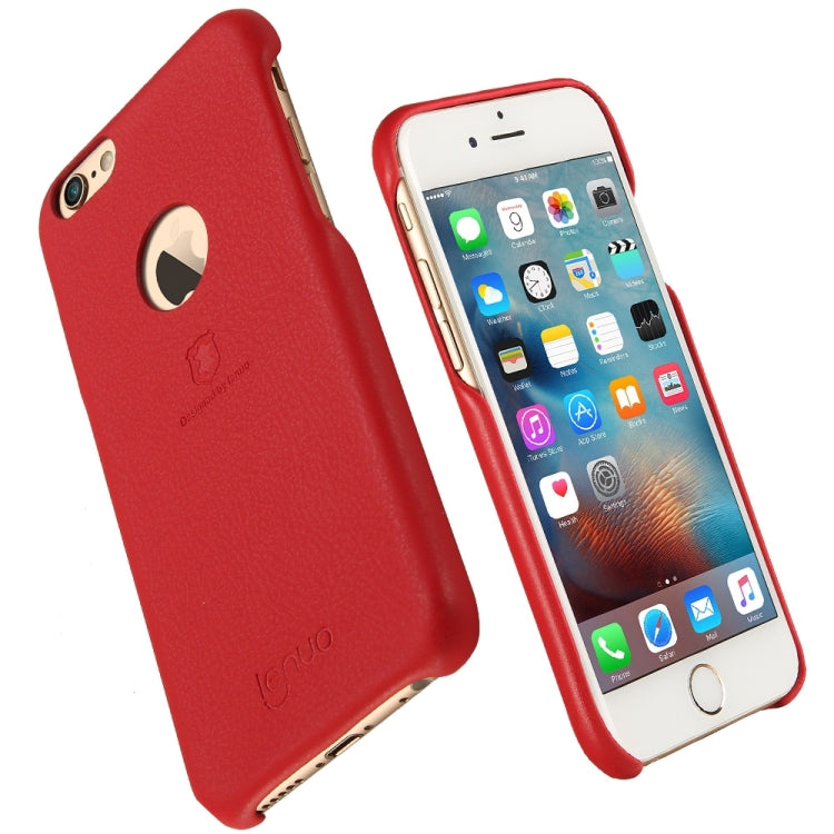Lenuo for iPhone 6 & 6s Litchi Texture PU + PC Paste Skin Protective Case