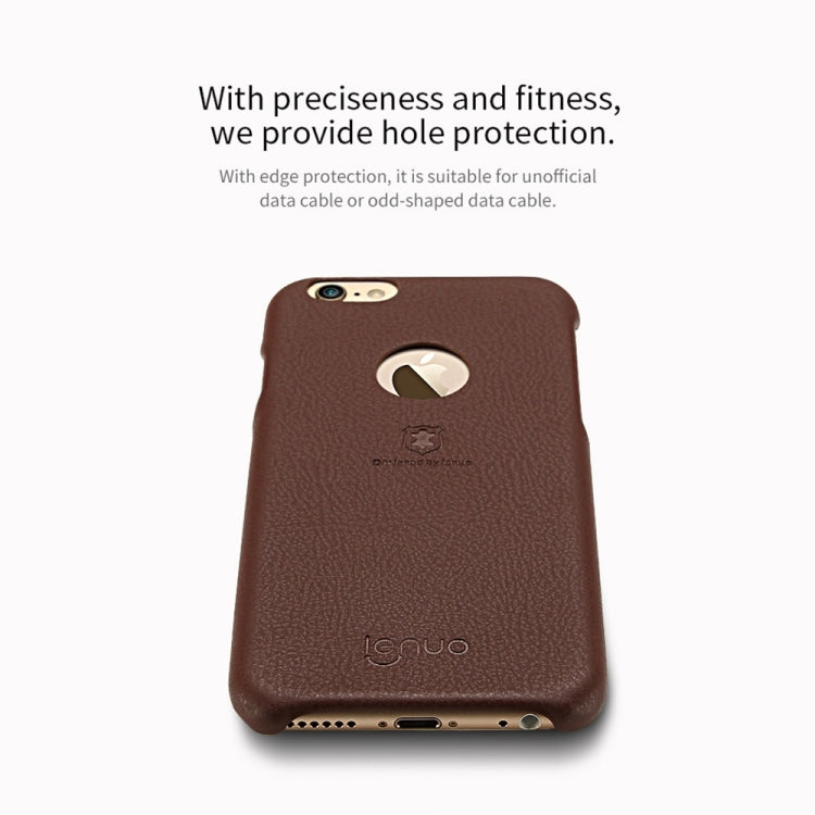 Lenuo for iPhone 6 & 6s Litchi Texture PU + PC Paste Skin Protective Case