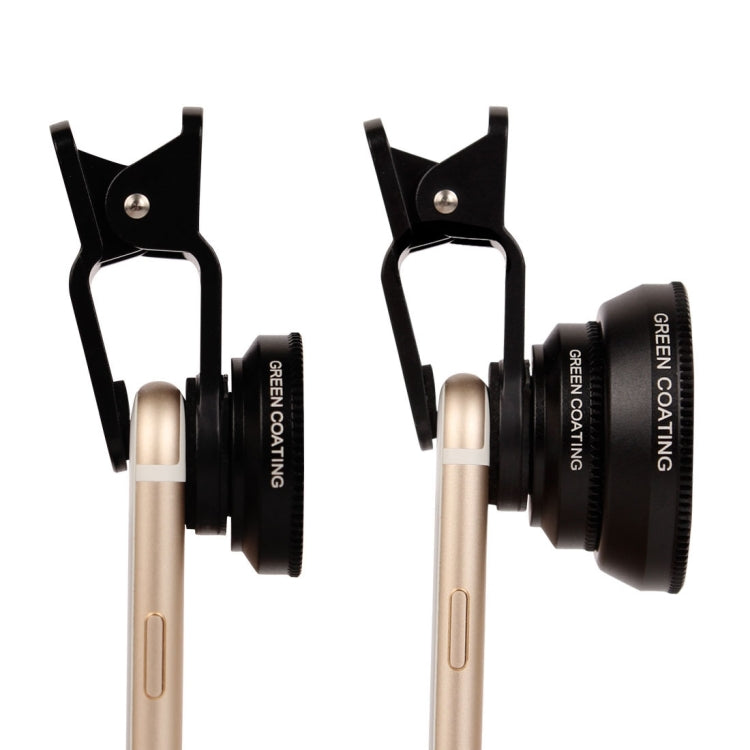 2 in 1 Universal Phone Lens 0.7X Super Wide Angle + 12X Macro Lens with Clip, For iPhone, Samsung, HTC, Sony, Huawei, Xiaomi, Meizu