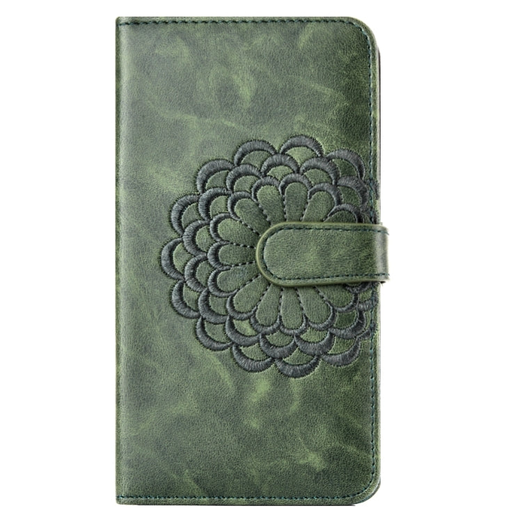 For iPhone 6 & 6s Embroidery Flower Pattern Horizontal Flip Leather Case with Holder & Card Slots & Wallet & Photo Frame