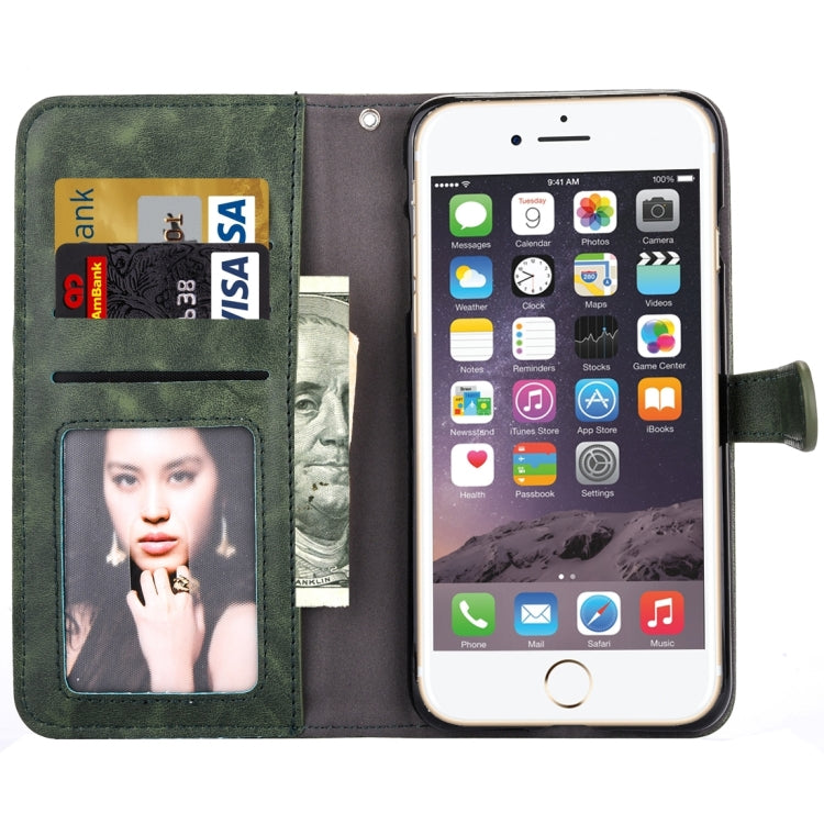 For iPhone 6 & 6s Embroidery Flower Pattern Horizontal Flip Leather Case with Holder & Card Slots & Wallet & Photo Frame