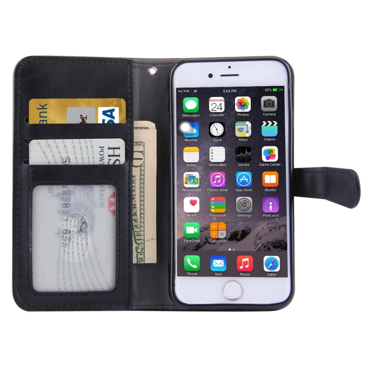For iPhone 6 & 6s Embroidery Flower Pattern Horizontal Flip Leather Case with Holder & Card Slots & Wallet & Photo Frame