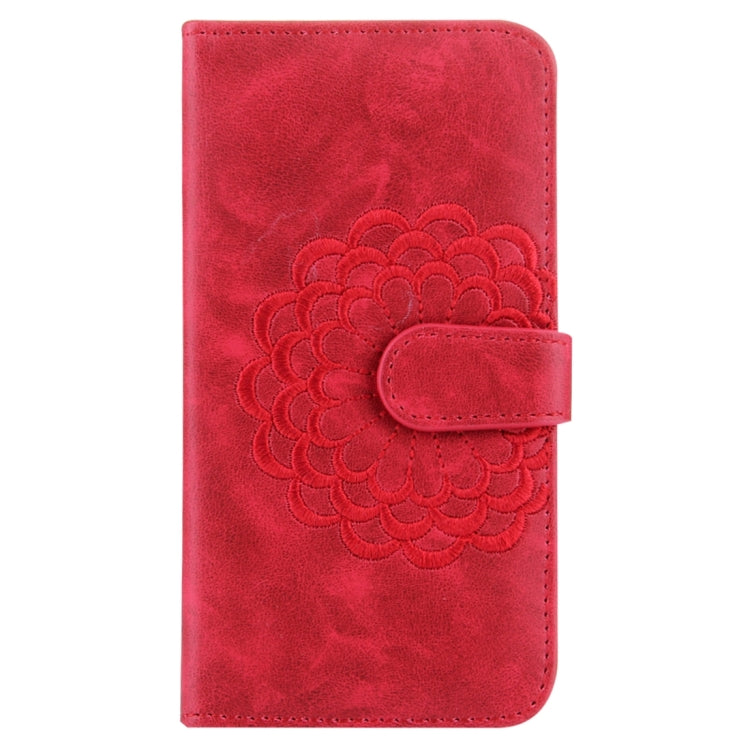 For iPhone 6 & 6s Embroidery Flower Pattern Horizontal Flip Leather Case with Holder & Card Slots & Wallet & Photo Frame