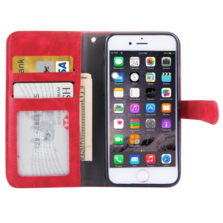 For iPhone 6 & 6s Embroidery Flower Pattern Horizontal Flip Leather Case with Holder & Card Slots & Wallet & Photo Frame