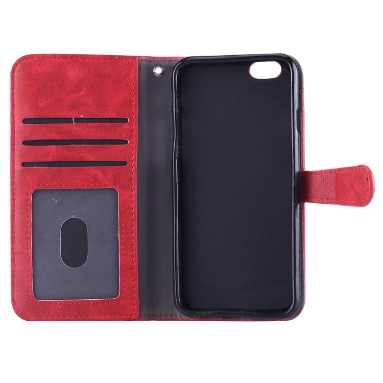 For iPhone 6 & 6s Embroidery Flower Pattern Horizontal Flip Leather Case with Holder & Card Slots & Wallet & Photo Frame
