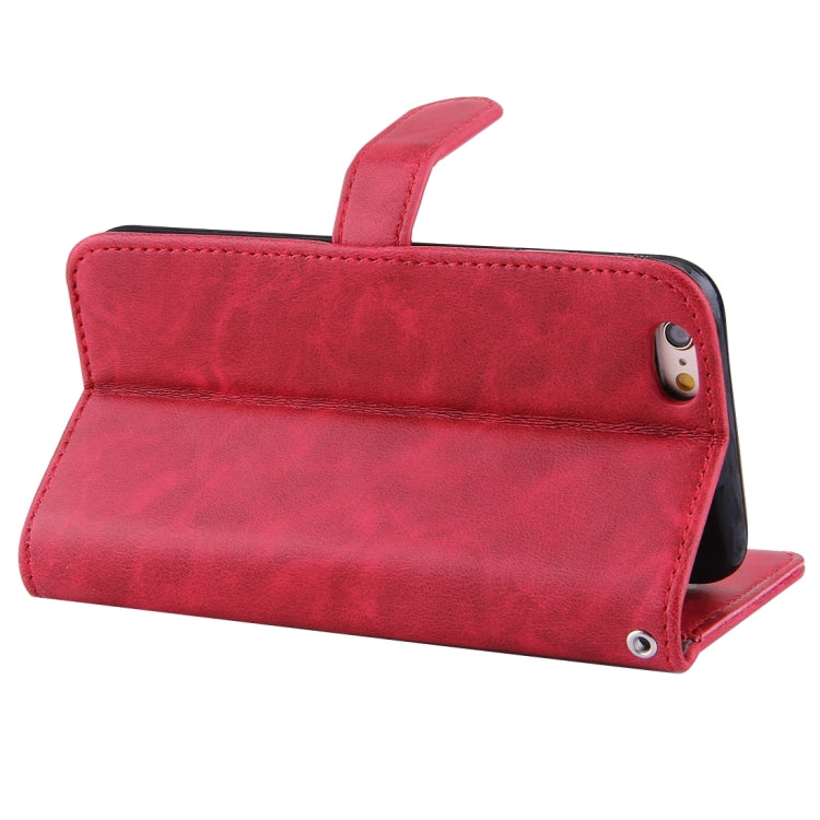 For iPhone 6 & 6s Embroidery Flower Pattern Horizontal Flip Leather Case with Holder & Card Slots & Wallet & Photo Frame