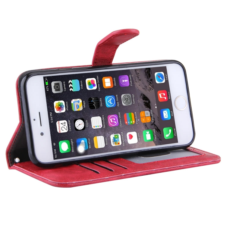 For iPhone 6 & 6s Embroidery Flower Pattern Horizontal Flip Leather Case with Holder & Card Slots & Wallet & Photo Frame