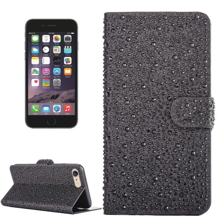 For iPhone 6 & 6s Raindrops Pattern Horizontal Flip Leather Case with Holder & Card Slots