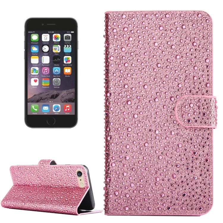 For iPhone 6 & 6s Raindrops Pattern Horizontal Flip Leather Case with Holder & Card Slots
