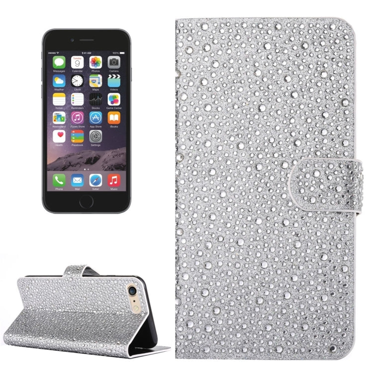 For iPhone 6 & 6s Raindrops Pattern Horizontal Flip Leather Case with Holder & Card Slots