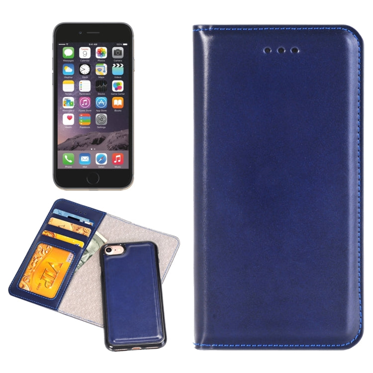2 in 1 For iPhone 6 & 6s Horizontal Flip Leather Case with Separable Magnetic Back Cover Shell & Card Slots & Wallet & Photo Frame