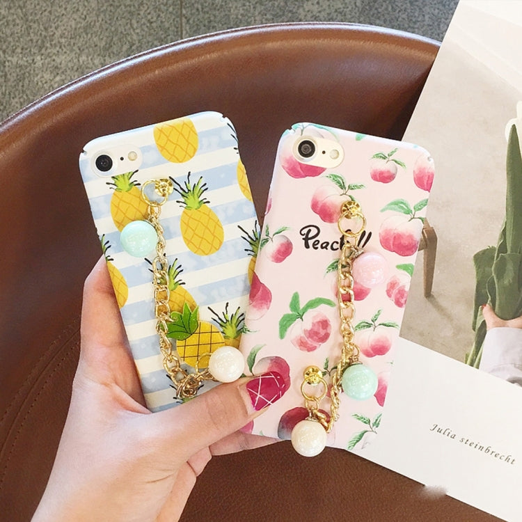 For iPhone 6 & 6s Summer fruit pattern Acrylic Protective Case with Chain