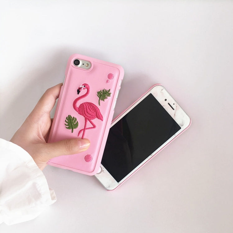 For iPhone 6 & 6s Flamingo Pattern PU Protective Case