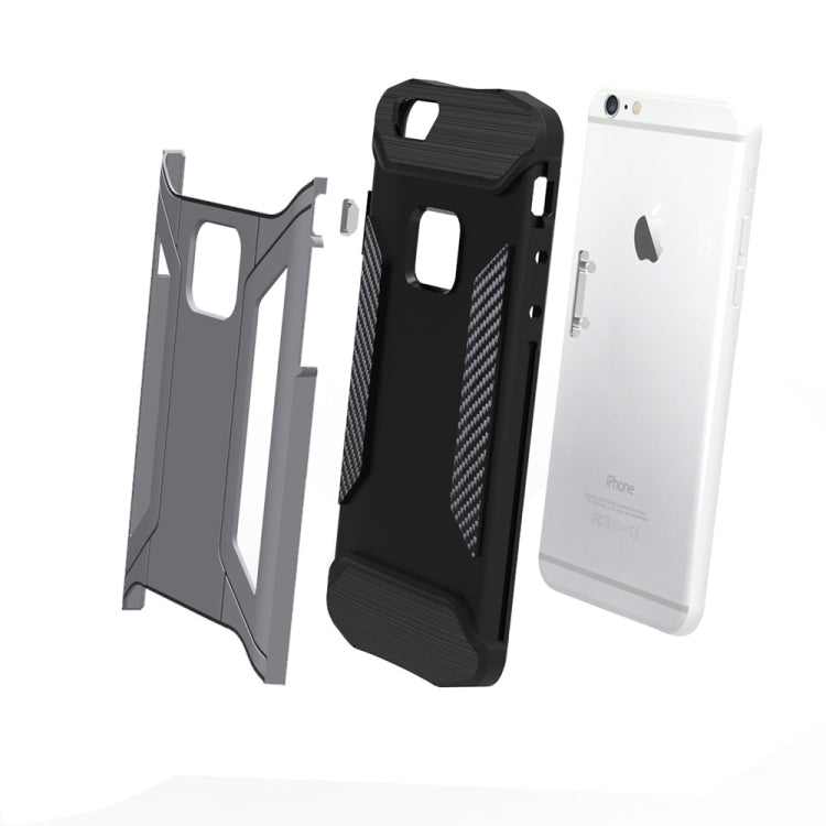 For iPhone 6 & 6s TPU + PC Steel Armor Combination Case