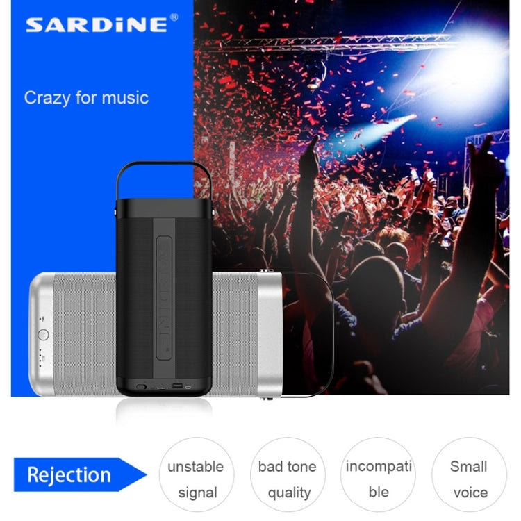 SARDiNE A9 Multifunctional Outdoor Wireless Bluetooth Speaker, with Mic, Support Hands-free Answer Phone & Micro SD TF Card & USB & AUX Line In