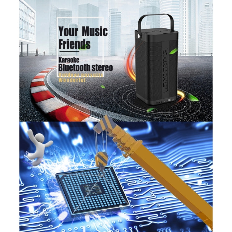 SARDiNE A9 Multifunctional Outdoor Wireless Bluetooth Speaker, with Mic, Support Hands-free Answer Phone & Micro SD TF Card & USB & AUX Line In