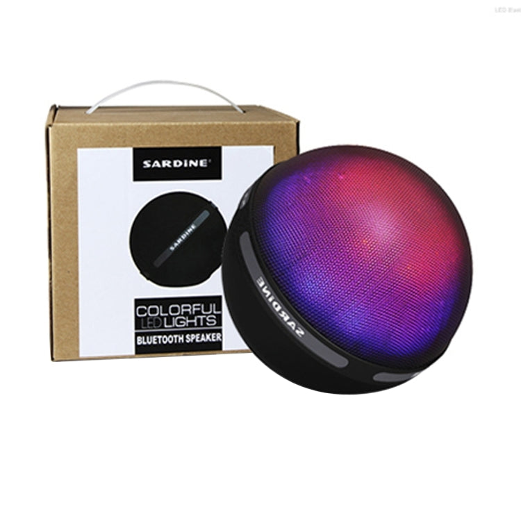 SARDiNE B2 Multifunctional Wireless Bluetooth Speaker , with Mic & Color LED Light, Support Hands-free Answer Phone & Micro SD TF Card & AUX Line In(Black)