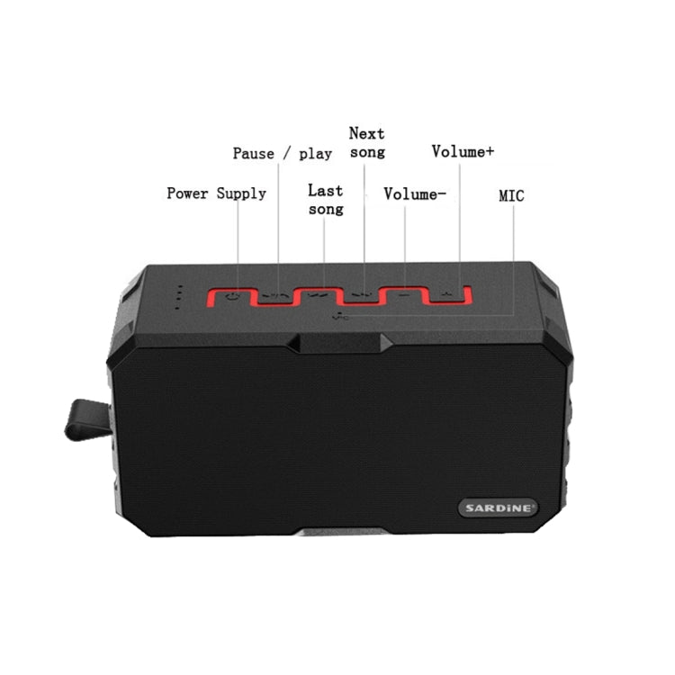 SARDiNE F5 Multifunctional Outdoor IP65 Waterproof Wireless Bluetooth Speaker