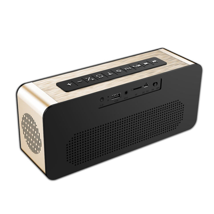 SARDiNE A10 Multifunctional Music Playback Bluetooth Speaker, with LCD Display, Support Hands-free Call & Thermometer & Alarm Clock & TF Card & U-disk & AUX Line In and Out & FM Function
